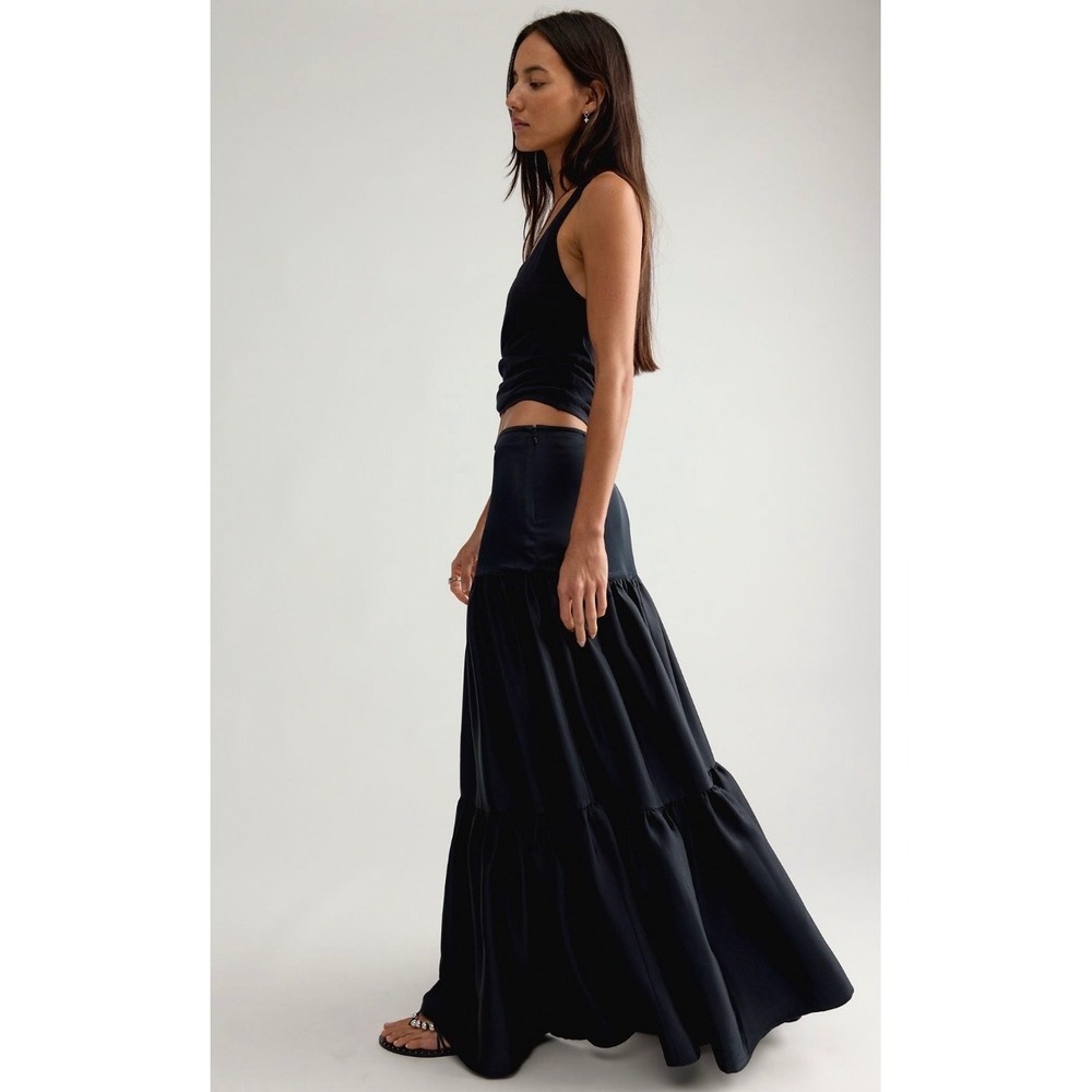 Free People Juliette Satin whimsygoth indie Maxi Skirt NWOT